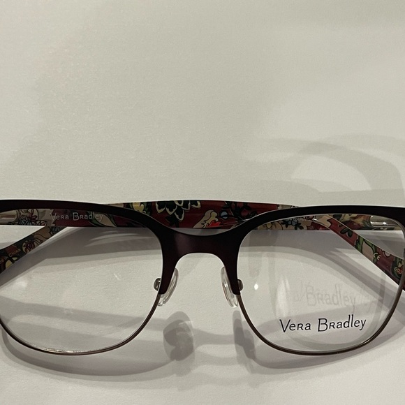 Vera Bradley VB Brynn Eyeglasses Women Bordeaux Blooms - Picture 4 of 6